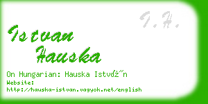 istvan hauska business card